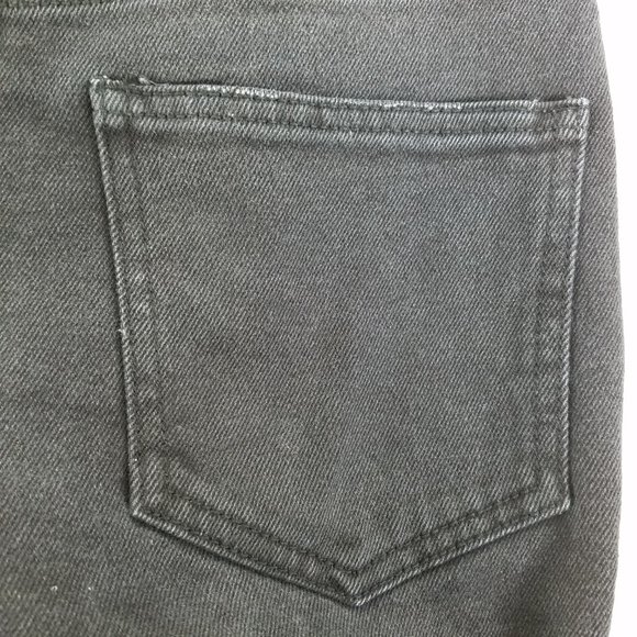 No Boundaries Jeans Juniors Size 7 High Rise Slim Straight Destroyed Black Denim - Picture 11 of 14